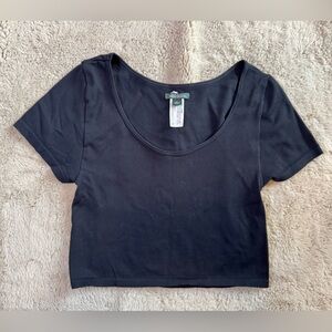 Wild Fable Black Tshirt Crop Top size L